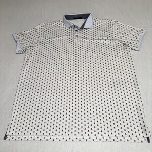 Greyson Golf Polo Shirt Men’s 2XL White All Over Print Bees Wolf Performance